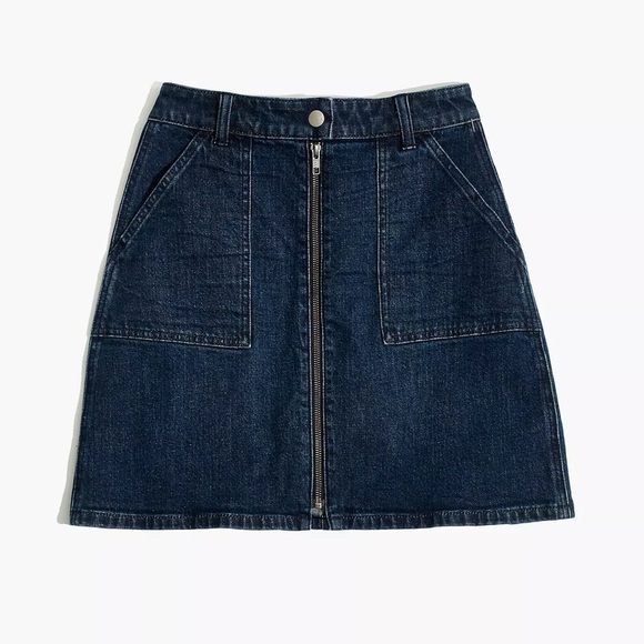 Madewell Denim Utility Zip Skirt - 26 - Picture 2 of 7